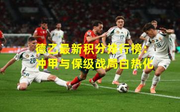 德乙最新积分排行榜：冲甲与保级战局白热化